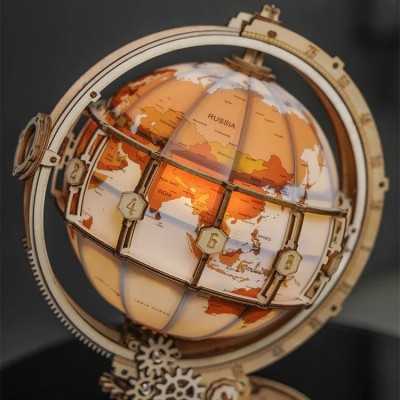 Mappamondo Sfera Di Cristallo Terra Rotonda Globo Decorativa Ornamenti Vetro 5cm