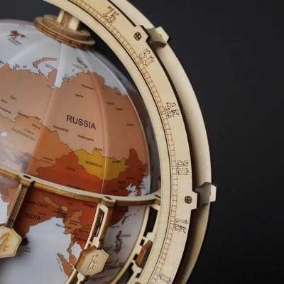 Globo Di Cristallo 3D Mappa Mundi | Sfera Decorativa Da Scrivania | Regalo Originale Per Viaggiatori E Studenti | 6,5 Cm - 5