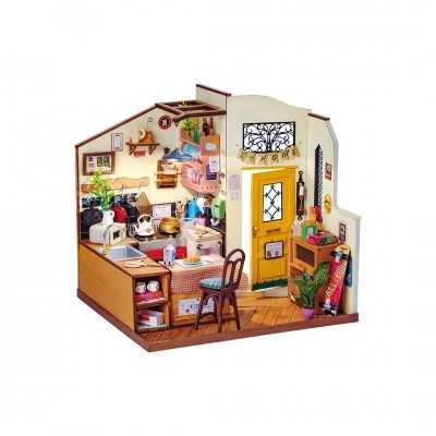 COZY HOMEY KITCHEN rolife ROBOTIME in legno DIY HOUSE miniatura CASA da montare DG159 età 14+ ROBOTIME - 1