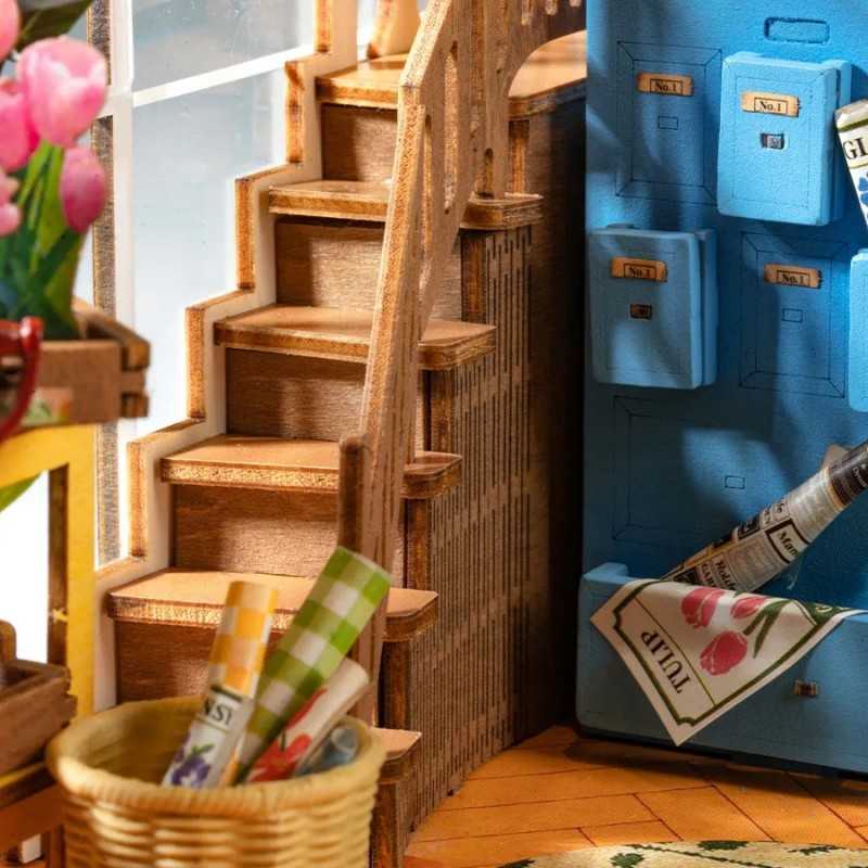 Rolife Blooming Tea Garden - Kit Casa In Miniatura Fai Da Te 1:24 In Legno Per Adulti