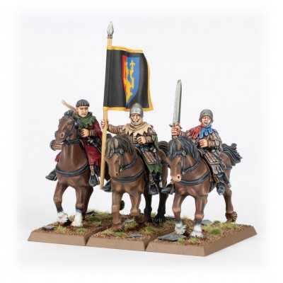MOUNTED YEOMEN COMMAND set di 3 miniature KINGDOM OF BRETONNIA warhammer THE OLD WORLD età 12+ Games Workshop - 1