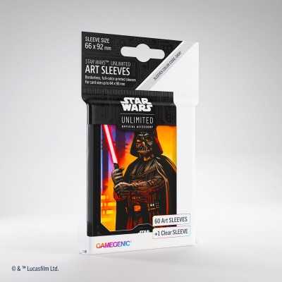 SLEEVES star wars unlimited DARTH VADER gamegenic ACCESSORIO UFFICIALE bustine 60 + 1  - 1