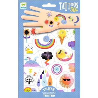 TATUAGGI ed emoji METEO atmosferico ATOSSICI set tattoo DJECO DJ09613 età 3+ Djeco - 2