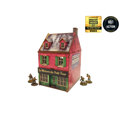 CAFE elemento scenico WW2 NORMANDY micro art studio DIPINTO per 28mm 1/56 Micro Art Studio - 1