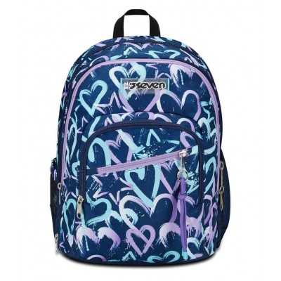 ZAINO scuola ADVANCED seven DETACH backpack CRYSTAL PURPLE vol 35 litri BLU SEVEN - 1