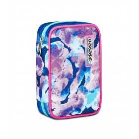 ASTUCCIO scuola SPEED CASE seven CUSTOM CLOUD completo BLU E VIOLA attrezzato SEVEN - 1