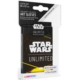 ART SLEEVES star wars unlimited CARD BACK YELLOW gamegenic ACCESSORIO UFFICIALE bustine 60 + 1 Asmodee - 1
