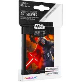 ART SLEEVES star wars unlimited KYLO REN gamegenic ACCESSORIO UFFICIALE bustine 60 + 1 Asmodee - 1