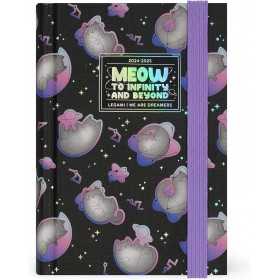 AGENDA GIORNALIERA 2024 2025 LEGAMI SPACE KITTY gatto spazio small cm 14x10 DAY Legami - 1