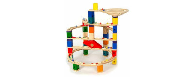 Quadrilla piste in legno per biglie Hape
