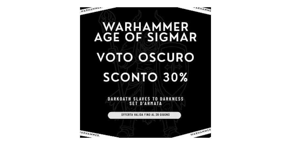 SCONTO 30% sul Set d'Armata Slaves to Darkness! SCONTO 30% sul Set d'Armata Slaves to Darkness!