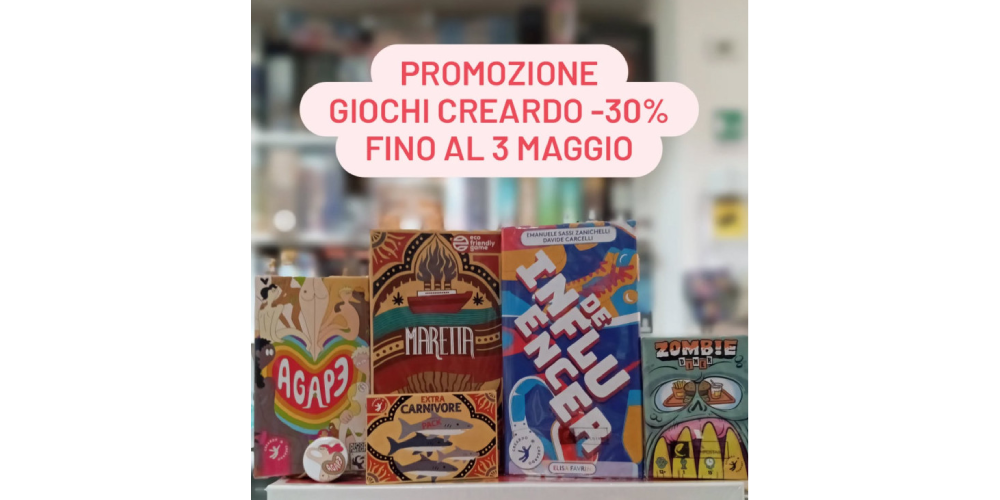 Promozione giochi da tavolo Creardo